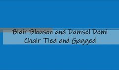 Blair Blouson and Damsel Demi Chair Tied and Gagged