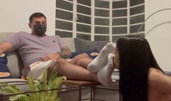 Great evening for foot worship!