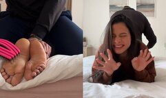 Annie's ticklish feet