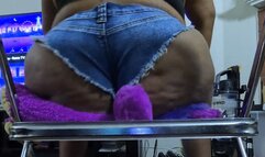 Transformation Fantasy - Goddess MXDominion uses Bubble Butt in tiny blue Jean Shorts to Dominate Transformed Lover in their new Teddy Bear Form 1080, female domination, ass smother, ass fetish