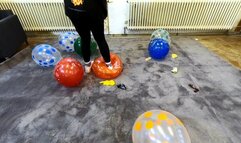 Nonpop Balloon Teasing beneath my Sneakers and Barefeet