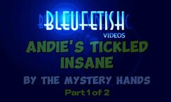 Andie Tickled Insane by the Mystery Hands - 720P - Part 1 of 2 - cute girl in a tank top and red panties is nervous as TMH tickles her belly, ribs, breasts and feet!