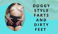 Naked fart doggy style and dirty feet