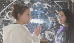 SMOKING YULIANA AND SEPTEMBER - THEY FREEZE A CIGARETTE TOGETHER