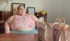 SSBBW Secretary Eats the Entire Offices Breakfast - Stuffing