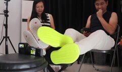 Dirty shoes and toes for men and women