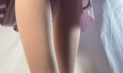 A Shoejob Dream after a Christmas Dinner - Tramplegirl in High Heel Sandals and Nylons let his cock explode - Shoejob and Shoe fetish - multiedit - 4k