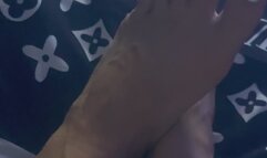 Soft rubbing feet massage