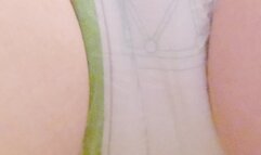 Peeing closeup in huggies pullup and cumming