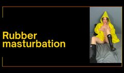 rubber masturbation hot