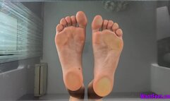 High Arches on Glass - Foot Play - HD MP4