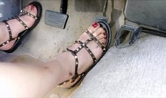 Driving hard sexy sutded sandals
