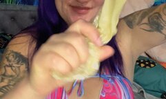 Valeri in swimsuit blow2pop balloons