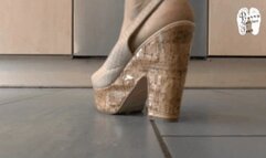 Santas and Cheese under Christins Peep Toes