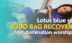 Lotus blue gi judo bag recover foot domination and worship