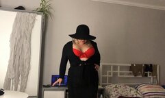 Teasing in stockings!