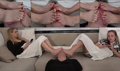 PRINCESS SOPHIE & LADY MARIANNA - This is how we like to relax - Foot domination, face stomping, face as a footstool