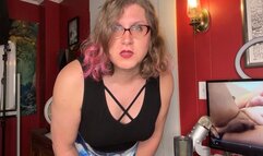 Trans Step-Mom caught you masturbating and makes you finish (JOI)