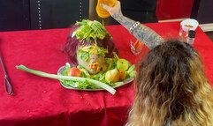 Humiliating the Helpless Slave at the Dining Table: Slave’s Head on a Platter