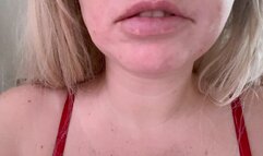 MOUTH STUFFING WITH XMAS BISCUITS