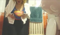 Super Woman to the rescue? No, Super Woman to the toilet! WMV