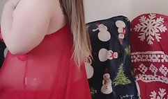 Red lingerie ass and feet worship