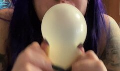 Val in blue lingerie B2p cristall balloons