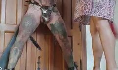 Crucified My owned slave for punishmemt