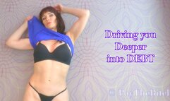 Driving you Deeper Into Debt with JessicaGBanks so hot in blue lingerie & thong making u sink further into ruin w financial domination, spoiled findom