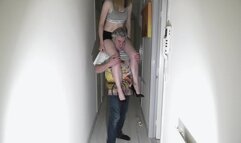 Danielle Shoulder Ride In The Hall (4K)