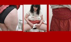 Caturday AM Wearing This Super Cute Christmas Tee Shirt and Red Skirt wake up