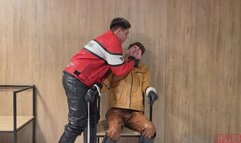 Leather Boys Are Restrained And Humiliated By Their Masters' Boots