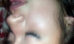 Finishing on her cute little face