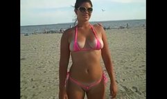 Sexy Bikini Babe Showing Off In Public