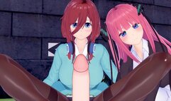 The Quintessential Quintuplets POV Threesome Sex with Miku and Nino