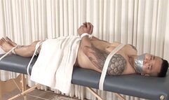 Tied Down, Taoe Gagged and Barefoot, The Bodyguard is Helplessly Embarassed! 1080p Version