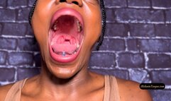Sexy ass MelaninTongue with her famous Yawns