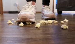 European Beauty (19) Crushes Popcorn in Pink Nike Sneakers