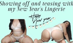 Showing off and teasing with my New Year's lingerie