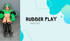 green rain suit rubber