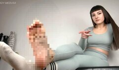 Pixel feet humiliation JOI with sock removal + cum countdown