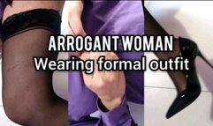 Arrogant woman teasing you