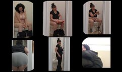 French Milf Pee n fart Sing a long w keyboard organ giggles and pub pee