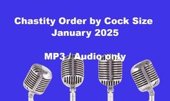 Chastity Order by Cock size January 2025 MP3 only