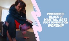 Pinkcookie black gi martial arts foot domination and foot worship