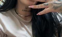 Black sobranie, red lips