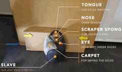 CC - Use your slave as soles cleaning machine