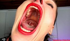 Dental checkup with deep yawn HD