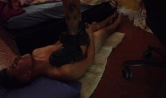 Tattooed Goth - Cbt and Trampling with Huge Boot