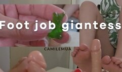 Foot job giantess